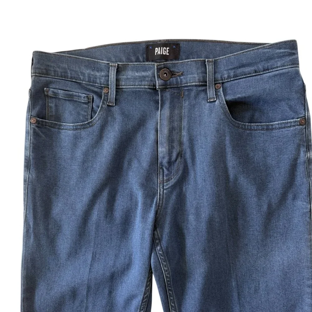 PAIGE Men's Federal Tailored Slim Straight Medium Wash Jeans size 33x31